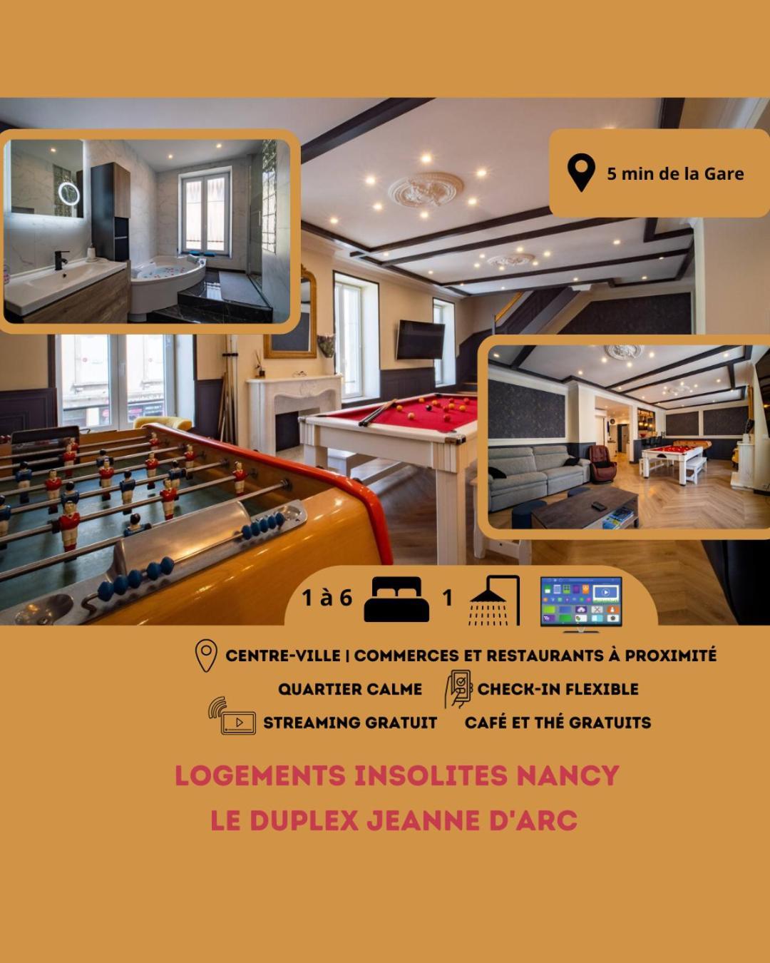 Duplex Jeanne D'Arc Billard Baby Logements Insolites Nancy Luaran gambar
